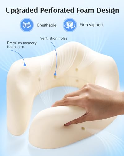 Travel Neck Pillow with 3D Sleep Mask for Long Flights