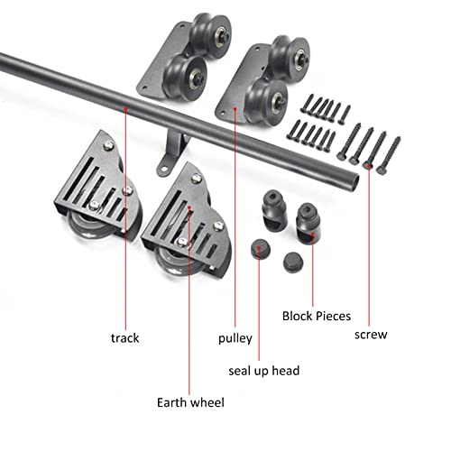 13ft Sliding Library Ladder Hardware Kit, Rolling Track for Home Loft
