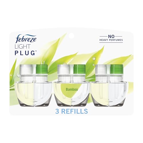 Plug-In Scented Oil Air Freshener Refills, Light Bamboo - 3 Pack (0.87 oz)