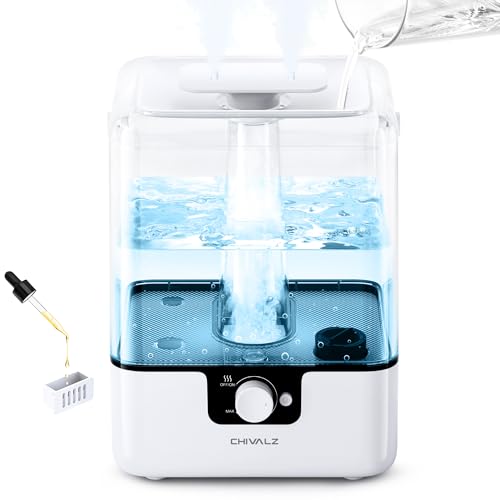 6L Cool Mist Humidifier for Bedroom & Large Room with Oil Diffuser