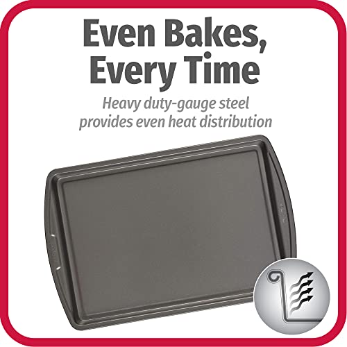 Nonstick Carbon Steel Baking Sheet Set - 13x9 Inch Cookie Sheets (3-Piece)