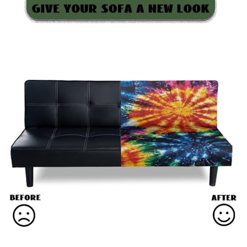 Stretch Tie Dye Futon Cover - Full Size Plush Sofa Protector