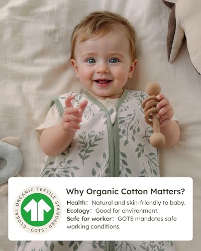 Yoofoss Organic Cotton Baby Sleep Sack 0-6 Months 3-Pack Wearable Blanket