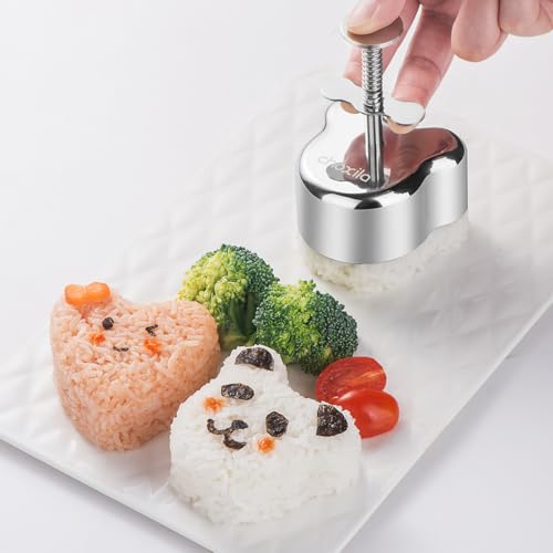Stainless Steel Onigiri Mold Set 4-Piece Rice Ball Maker Shapes