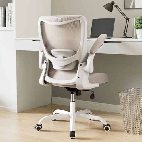 Ergonomic Mesh Office Chair with Adjustable Lumbar Support and Flip-Up Arms