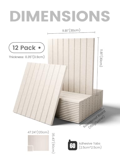 Fluxynara Felt Bulletin Board Tiles - 12 Pack Oatmeal Pin Boards