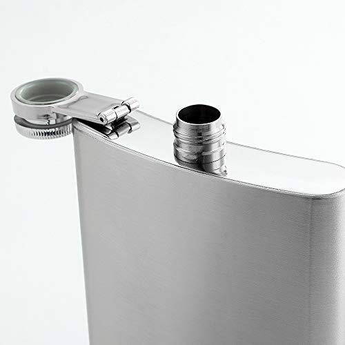 8oz Stainless Steel Flask with Funnel Set - Discreet, Leakproof, Portable Drinking Bottle