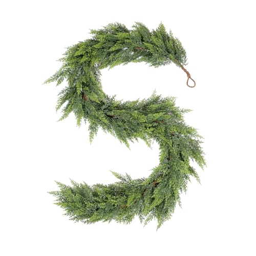WBHome Juniper Garland 6 ft - Real-Touch Christmas Holiday Decor, Indoor/Outdoor