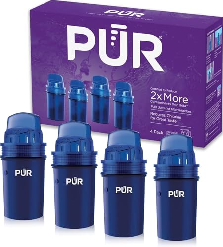 Water Pitcher & Dispenser Replacement Filter Cartridges - 4-Pack