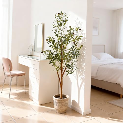 4FT Artificial Olive Tree with Pot - Lifelike Faux Olive Tree for Home Decor