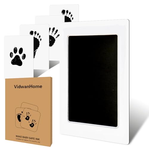 Jumbo Inkless Baby Hand and Footprint Kit - Clean Touch Ink Pad with 16 Cards