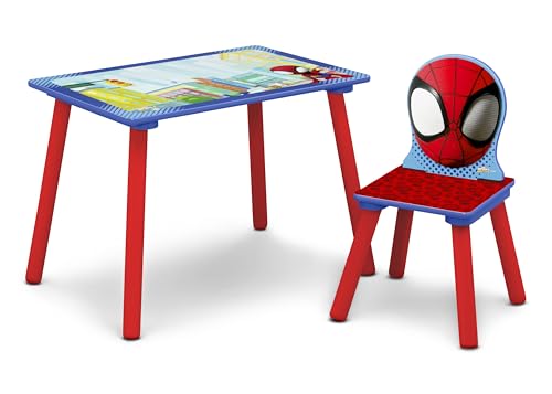 4-Piece Toddler Bedroom Furniture Set with Bed, Table, Chair & Toy Box