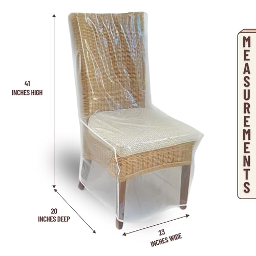 2-Pack Clear PVC Dining Chair Covers - Spill-Resistant Protectors