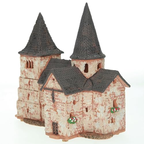 Ceramic Village House Tealight Holder – St Michael Church Fulda Handmade Miniature