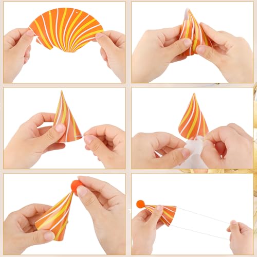 10 PCS Colorful Mini Party Hats for Stuffed Animals and Pets