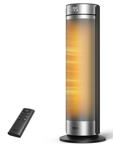Ceramic Space Heater with Remote and Thermostat for Indoor Use
