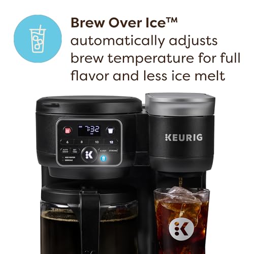 Hot & Iced Single Serve & 12-Cup Carafe Coffee Maker with 72oz Reservoir