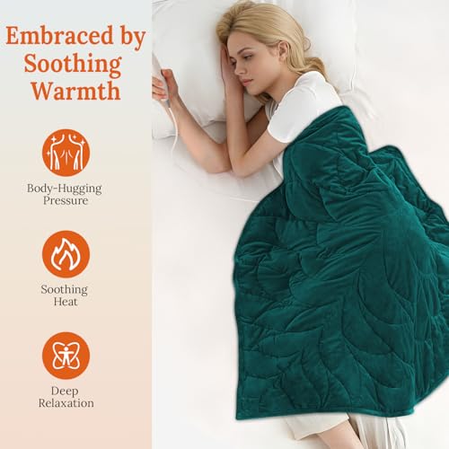 Weighted Heating Blanket 7 lbs - Extra Large Heated Pad 26" x 35"