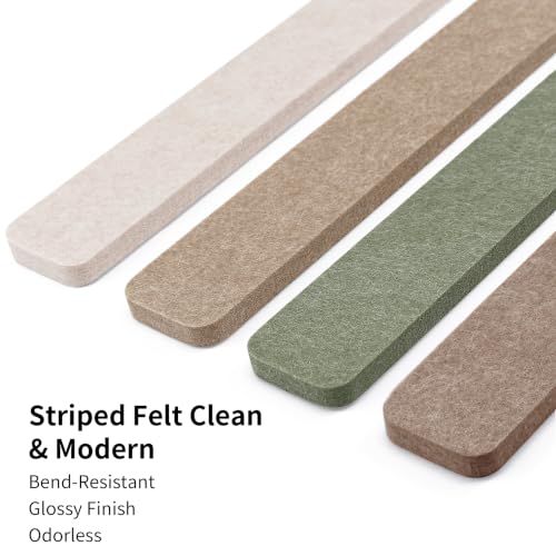 Adhesive Felt Bulletin Board Strips - 8 Pack with 50 Pins