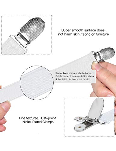 Adjustable Ironing Board Cover Clips - Elastic Fasteners (Set of 4)
