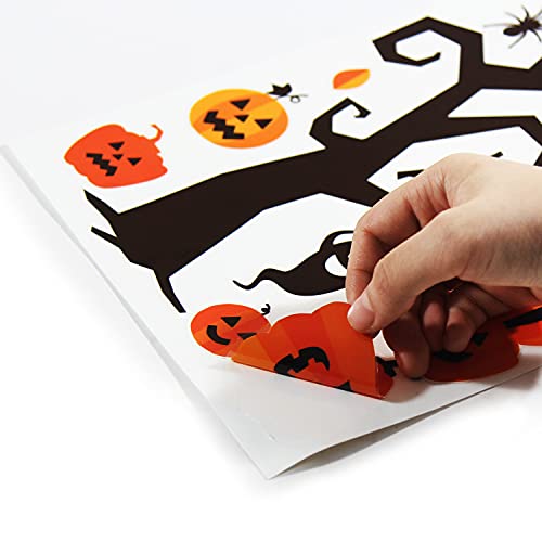 Halloween Window Clings - 10 Sheets Decorative Decals for Home
