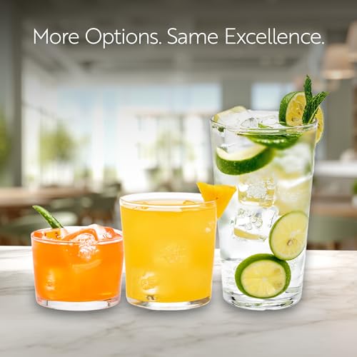 19-Ounce Beverage Glasses, Set of 6, Chip-Resistant Tempered Drinking Glass