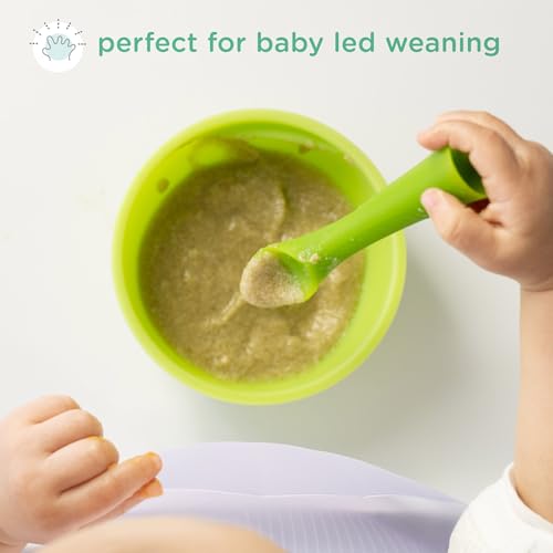 Silicone Baby Training Spoons for Self Feeding & Weaning 2pk