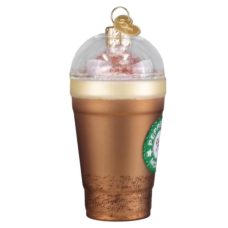 Old World Christmas Peppermint Mocha Glass Ornament – Handcrafted Tree Decoration