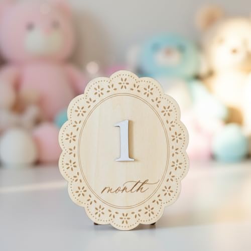 Baby Girl Monthly Milestone Signs - Double-Sided Newborn Photo Props