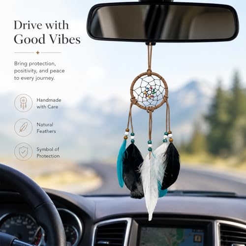 Handmade Dream Catcher Car Rearview Mirror Hanging Ornament