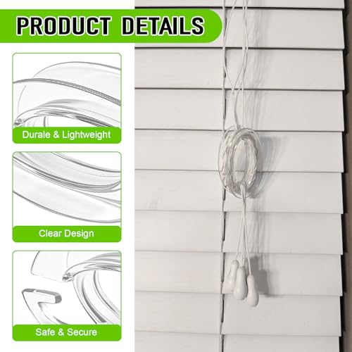 8-Pack Window Blind Cord Holders for Child and Pet Safety