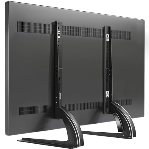 Universal Tabletop TV Stand Base for 27-65 Inch TVs, Height Adjustable