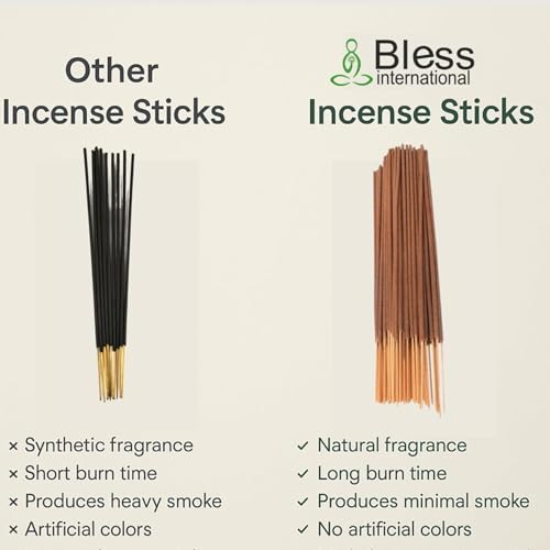 Organic Frankincense and Myrrh Incense Sticks - 100 Count Natural Hand-Dipped