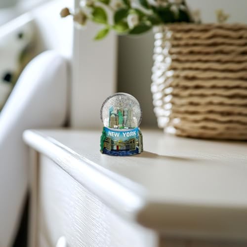 Mini New York City Skyline Snow Globe 2.5-Inch NYC Souvenir Figurine