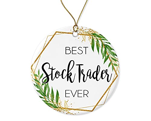 Stock Trader Christmas Ornament Printed on Both Sides - Holiday Gift for Stock Traders