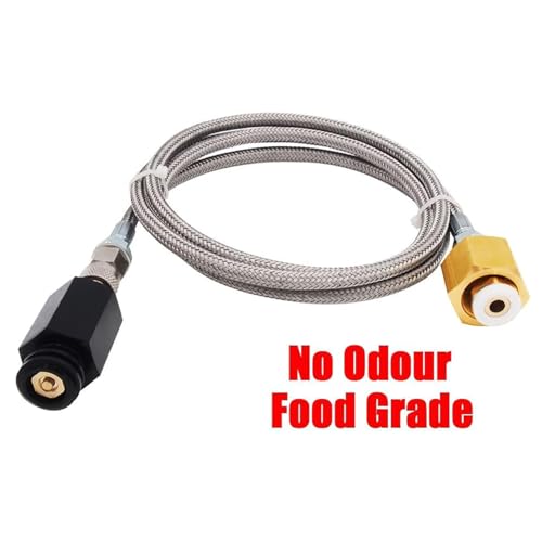 60-Inch CO2 Soda Maker Adapter Hose, CGA320 to TR21-4 Stainless Steel