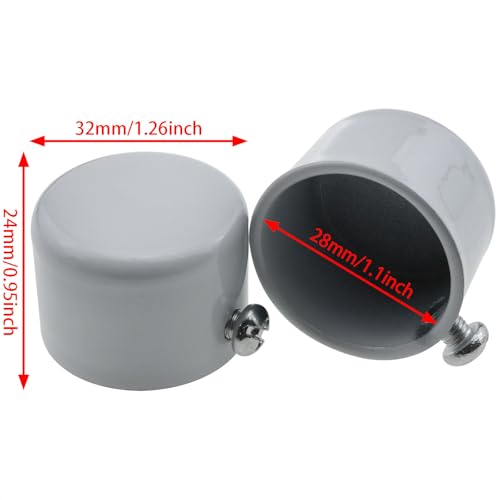 Metal Curtain Rod Finials, 1.1-Inch Round End Caps for Rods (4 Pack)