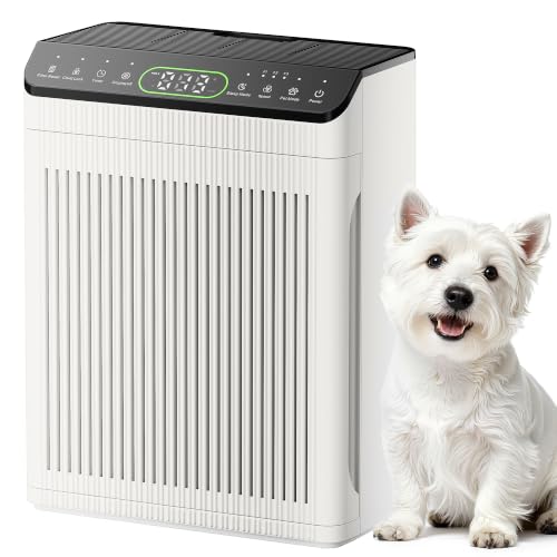 Evalit Ivory Air Purifier for Large Rooms Up to 2200 sq ft Pet Mode Washable Pre-Filter