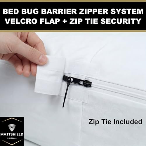 Queen Bed Bug Proof Mattress Cover Set - 6-Sided Waterproof Encasement