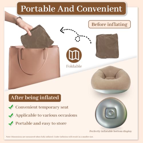 2-Pack Inflatable Outdoor Couch with Pump - Portable Camping Bean Bag Chair