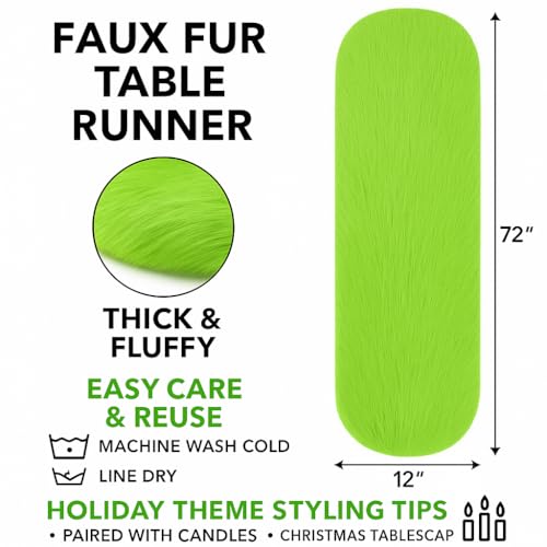 FabricLA Light Brown Faux Fur Accent Cut - 24 x 60 Inches with Rounded Edges - Holiday Decor