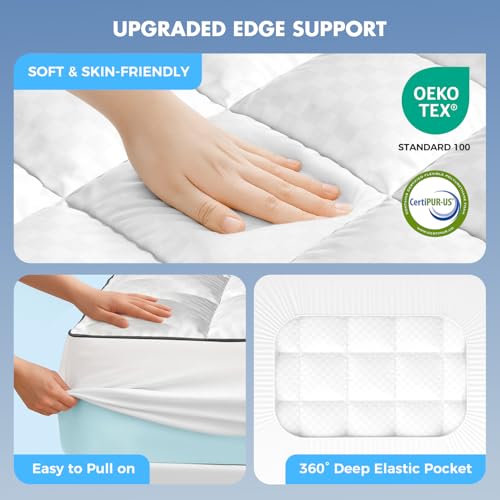 4-Inch Dual Layer Memory Foam Mattress Topper - King Size