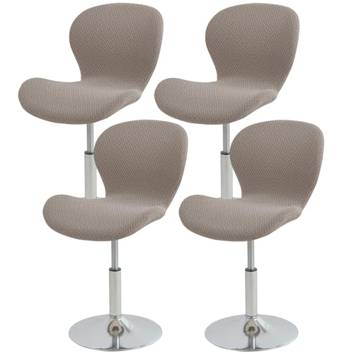 Stretch Bar Stool Covers with Backs, Set of 4 Washable Slipcovers