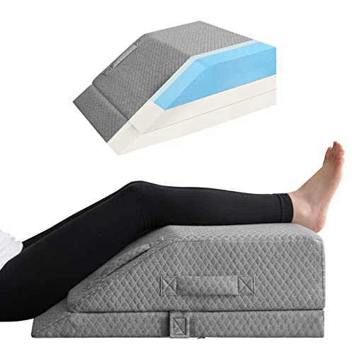 Adjustable Cooling Gel Leg Wedge Pillow for Pain Relief