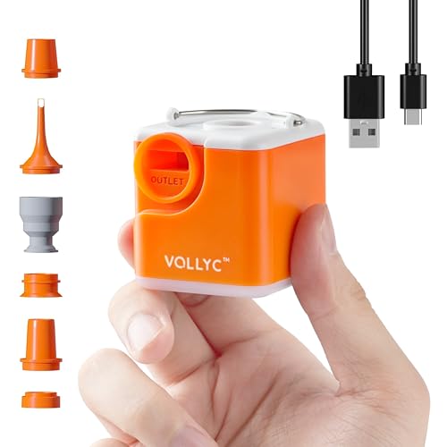Portable Electric Air Pump for Inflatables with 2400mAh Battery & LED Light