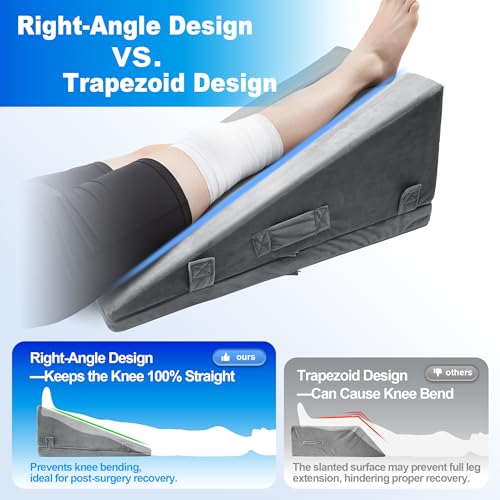 Ergonomic Leg Elevation Pillow for Post-Knee Surgery Recovery