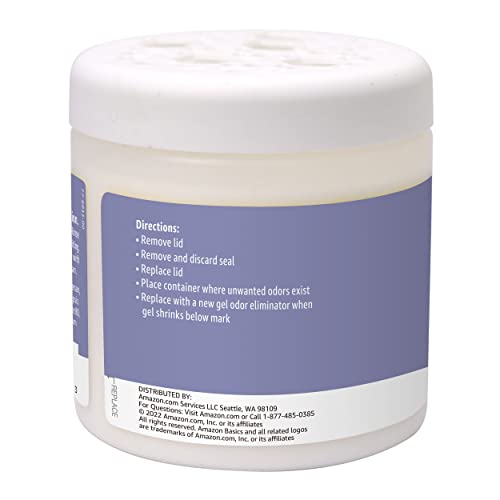 Amazon Basics Gel Odor Eliminator, Activated Charcoal & Lavender, 17 Oz