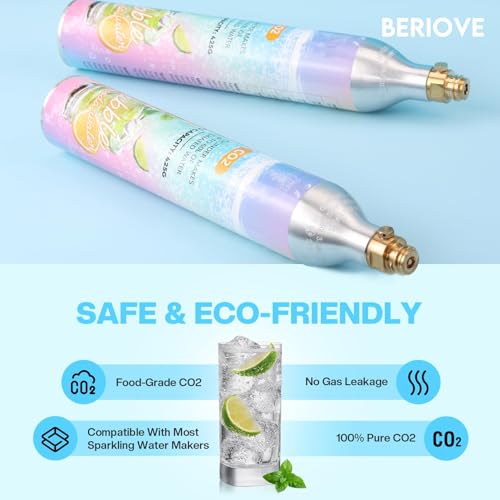 60L CO2 Cylinder for Screw-In Soda Makers - Food Grade Carbonator Tank