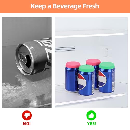 18-Piece Reusable Silicone Soda Can Lids, Carbonation-Saving Covers
