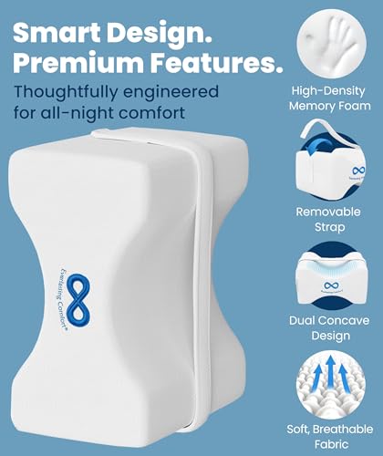 Memory Foam Knee Pillow for Side Sleepers – Sciatica Relief & Alignment
